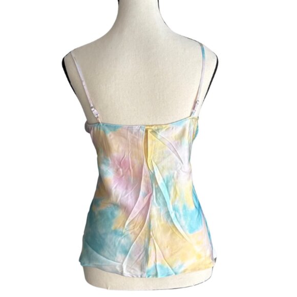 ZARA PASTEL MULTICOLORS TOP WITH ADJUSTABLE STRAPS, SZ.L - Picture 2 of 5